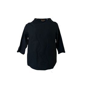 Beautiful OOS ALBUS LUMEN black 100% cotton blouse top shirt tunic Australian de